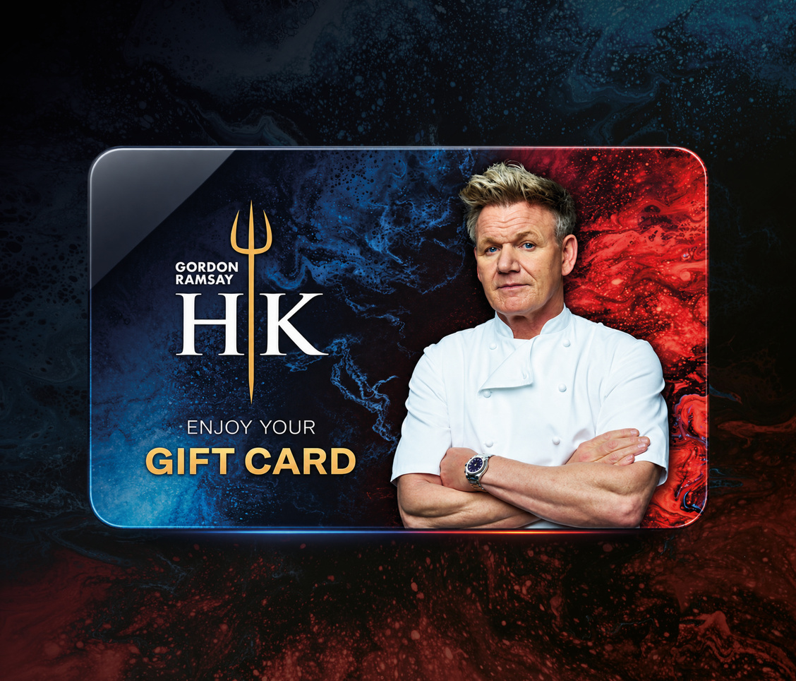 Gordon Ramsay Hell’s Kitchen gift card featuring an image of Gordon Ramsay.